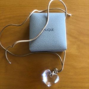 Lalique crystal heart necklace.